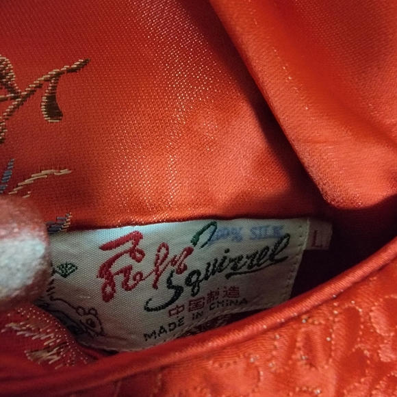 Vintage Solz Squirrel silk reversible Blazer with Floral Embroidery - Picture 2 of 3